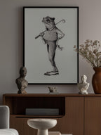 Frog In  Vintage Golf Attire
