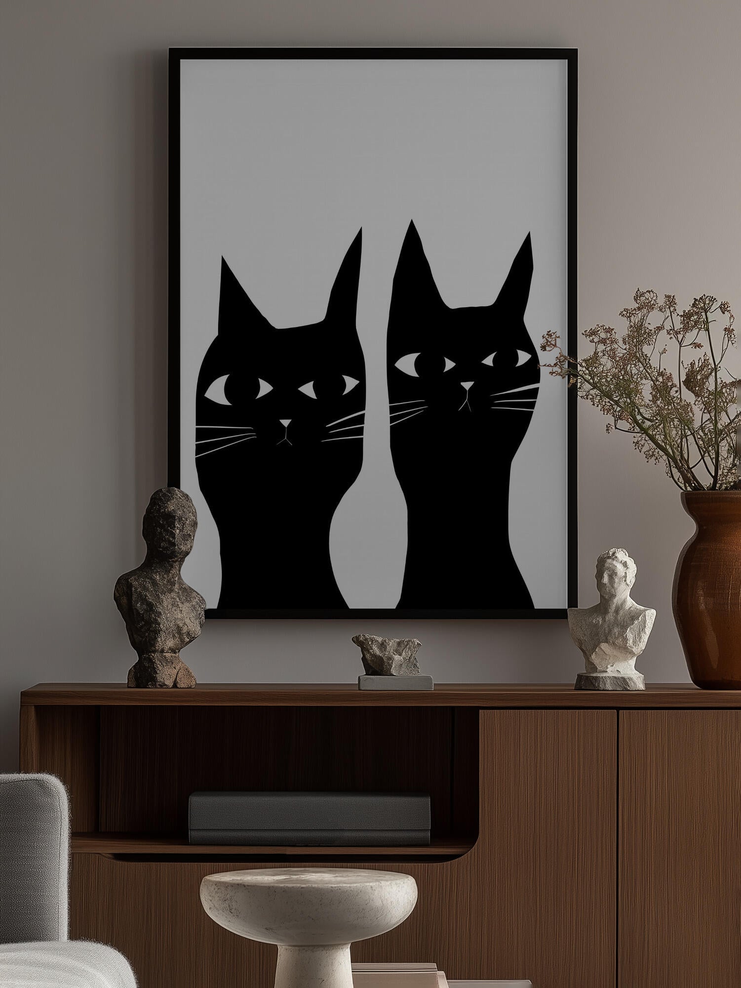 Two black cats