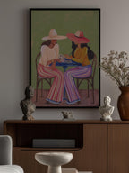 Cowgirls playing cards