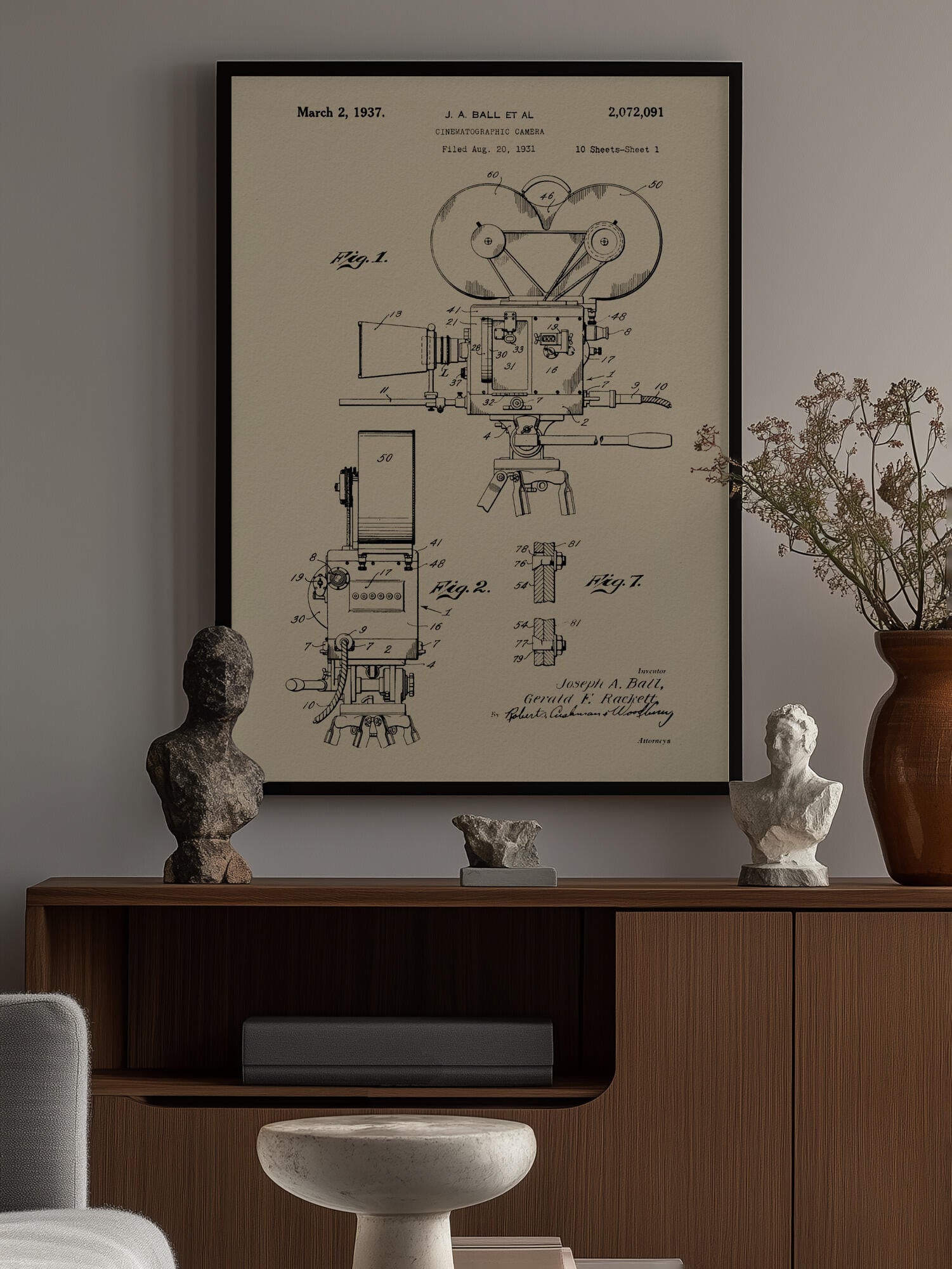 Cinematographic Camera Patent 1937