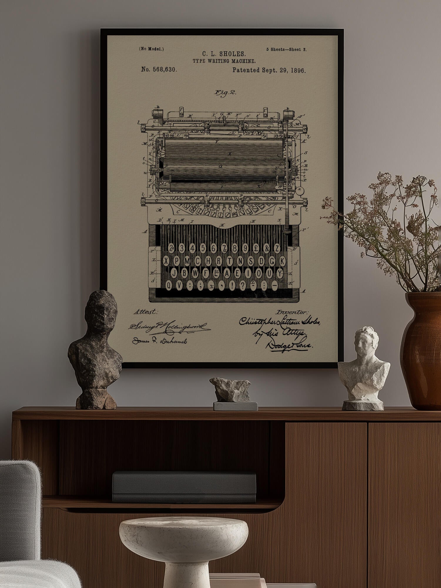 Typewriter Patent 1896