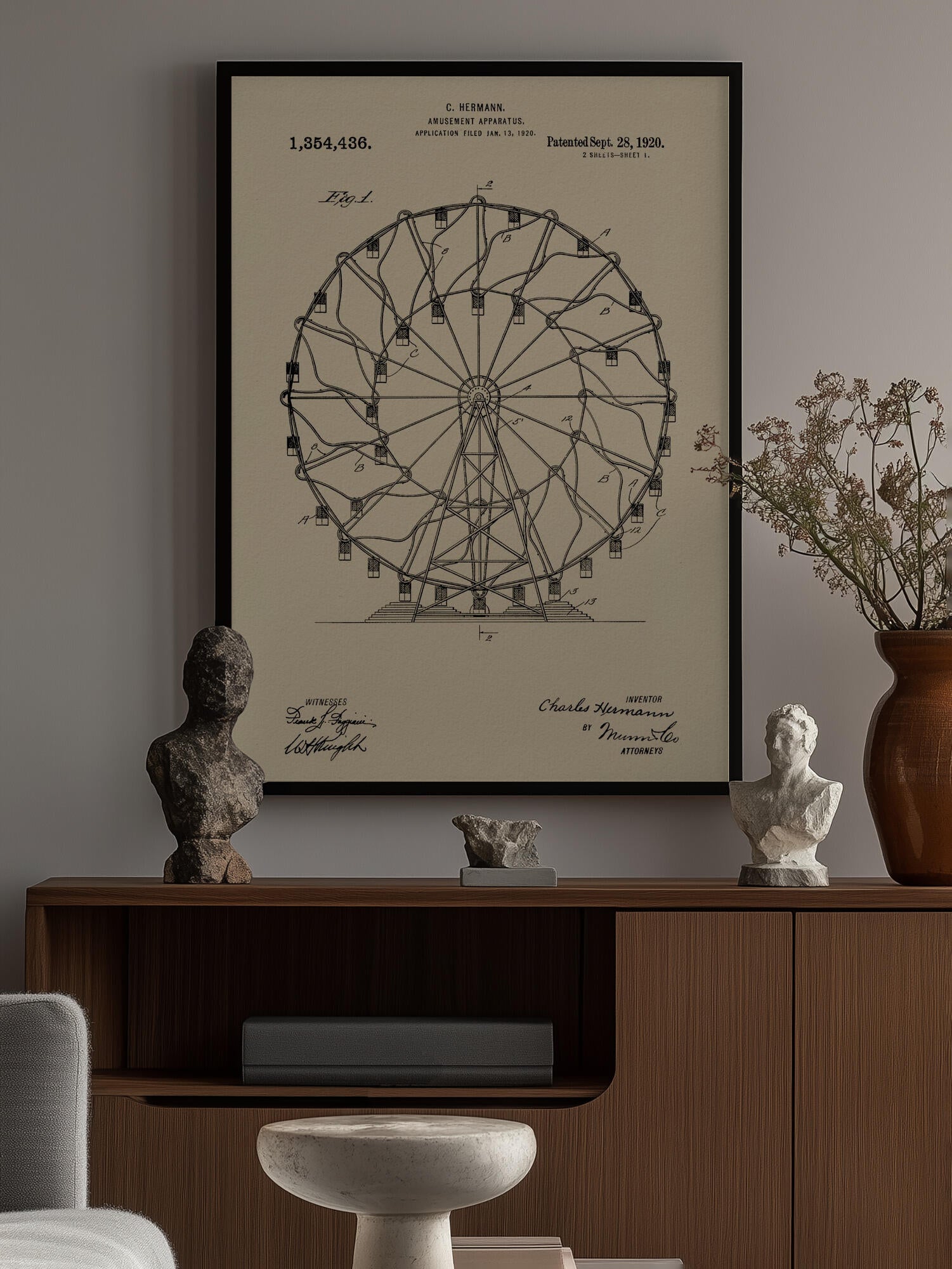 Amusement Apparatus Patent 1920