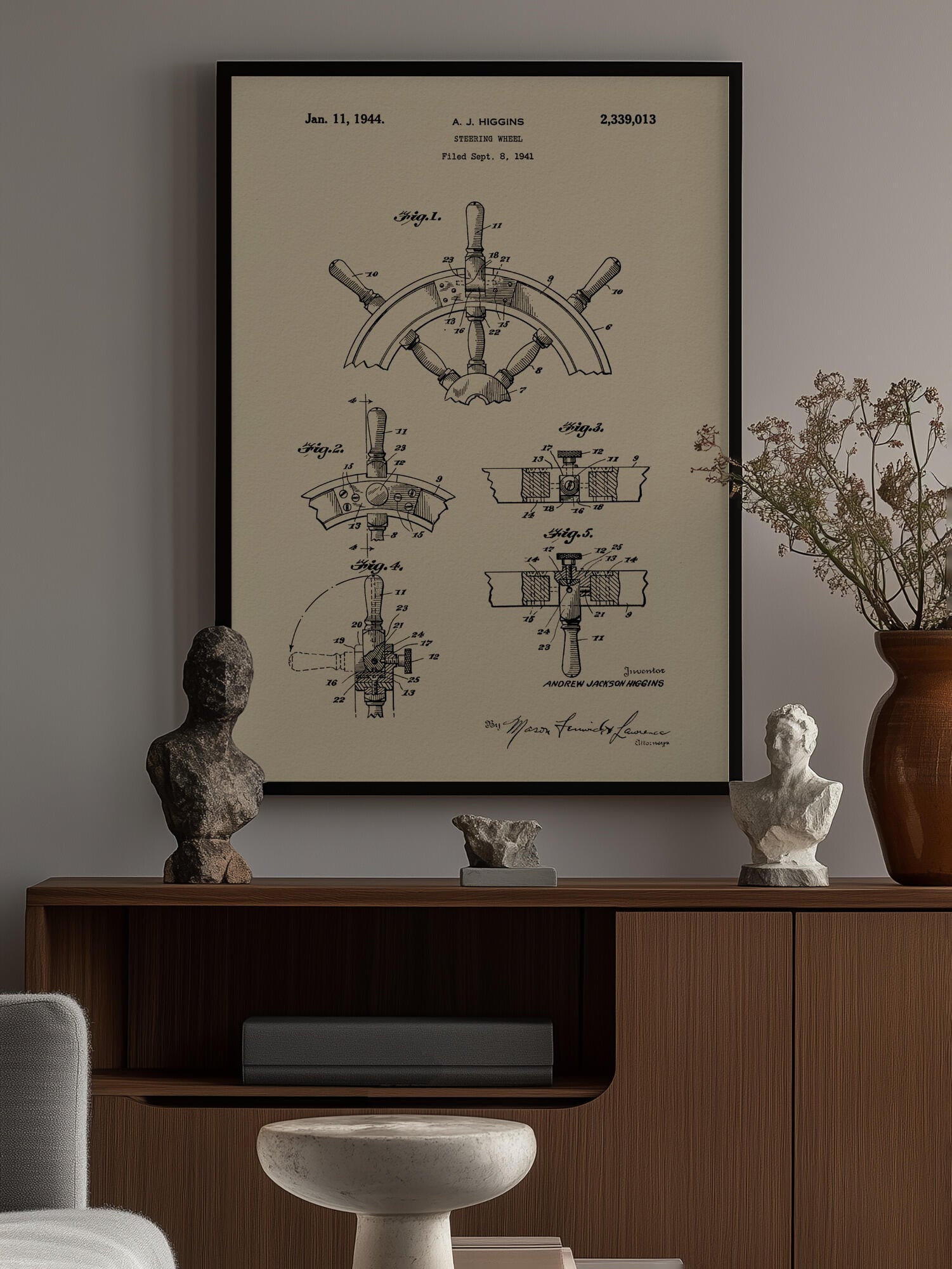 Steering Wheel Patent 1941