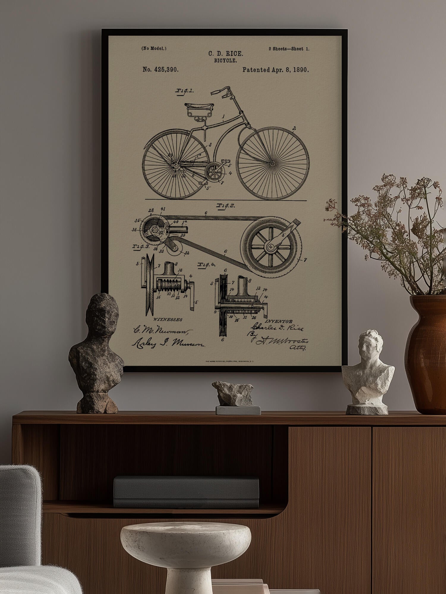 Bicycle Patent 1890