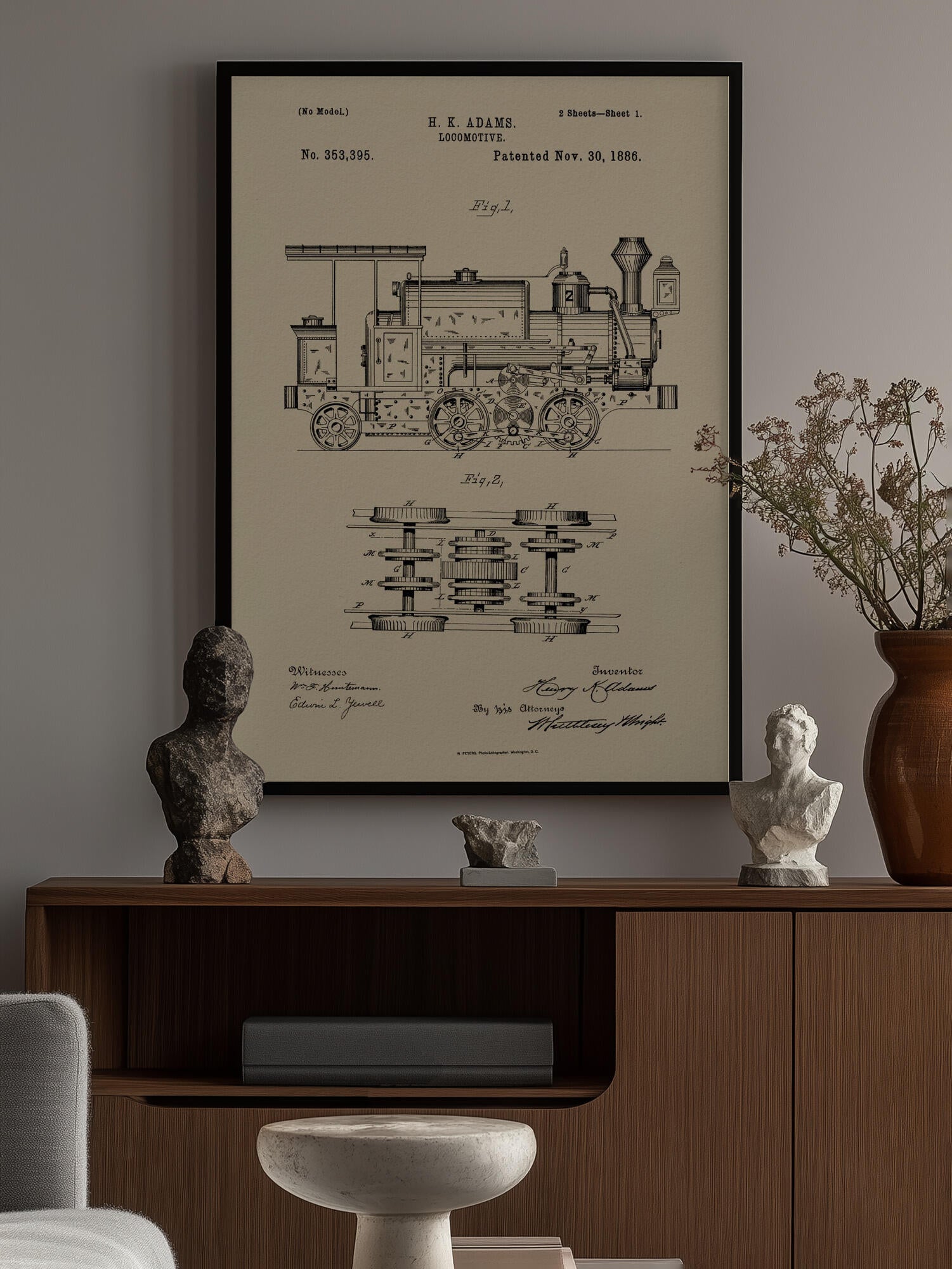 Locomotive Patent 1886