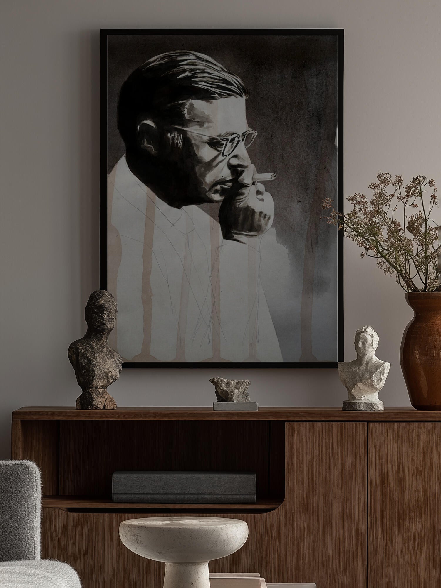 Thoughtful Smoker Portrait