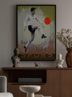Vintage Soccer Player Kick