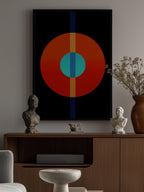 Abstract Circles Vertical Line