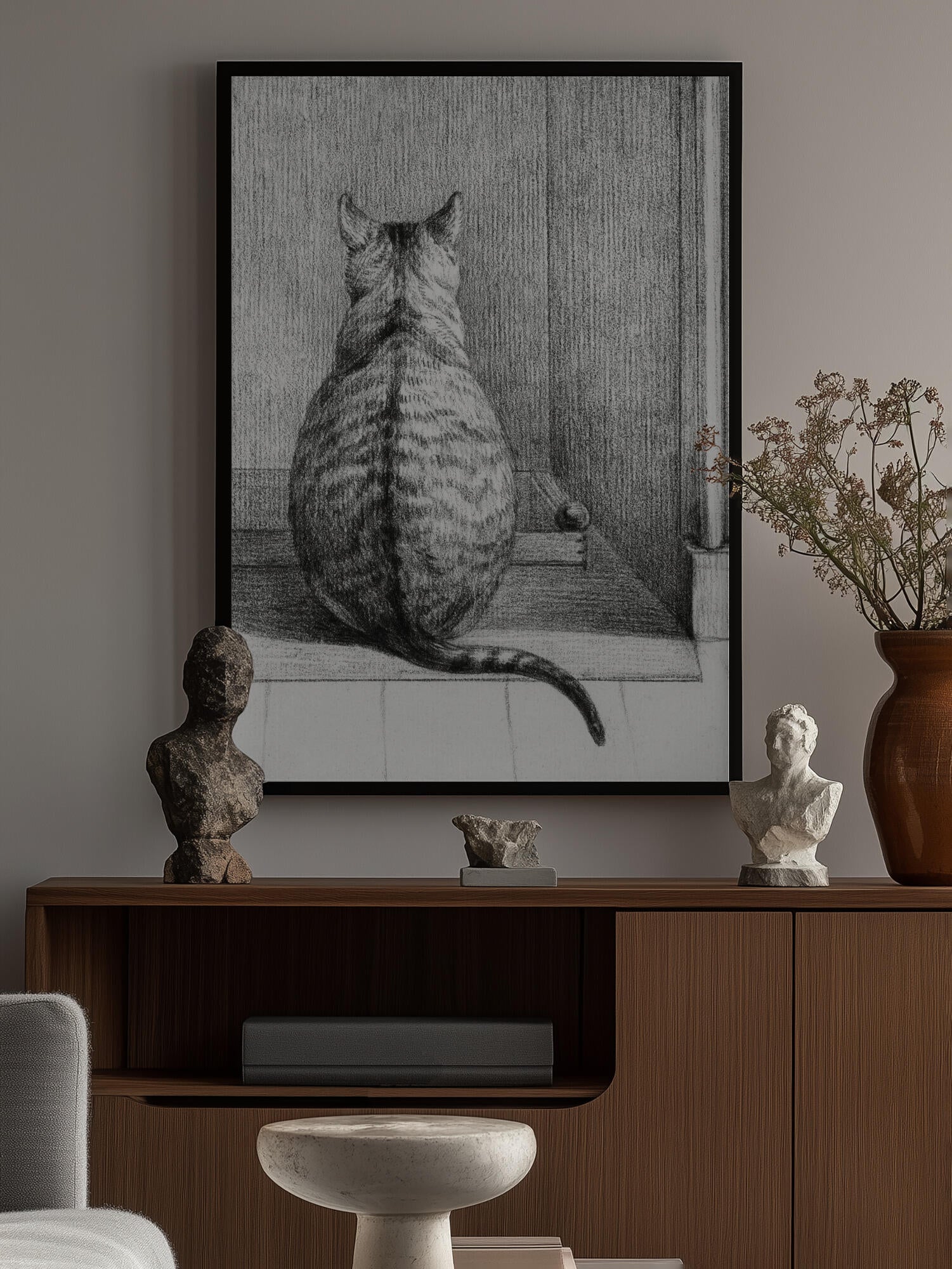Sitting Cat, From Behind (1812)