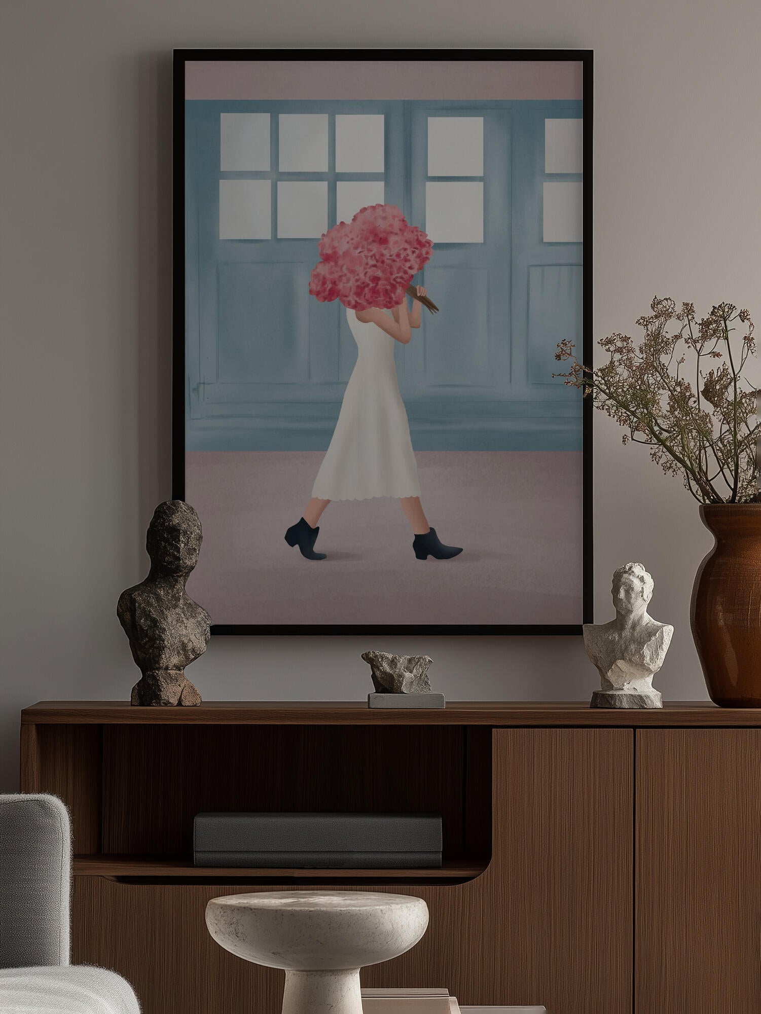 Elegant Walk With Flowers