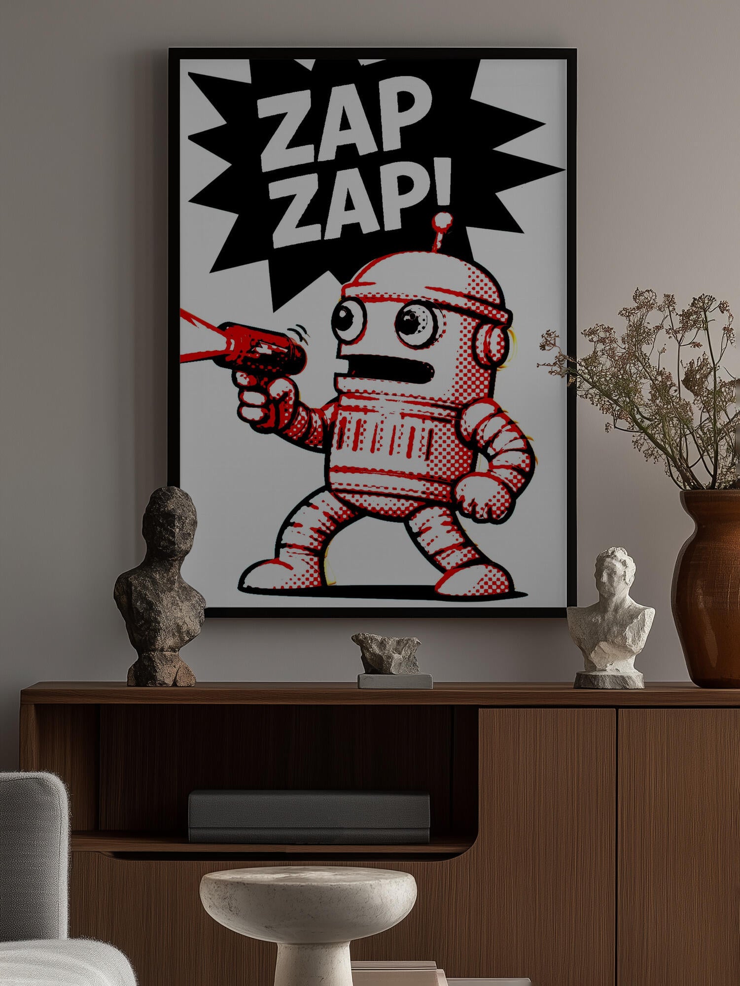Retro Robot Zap Action