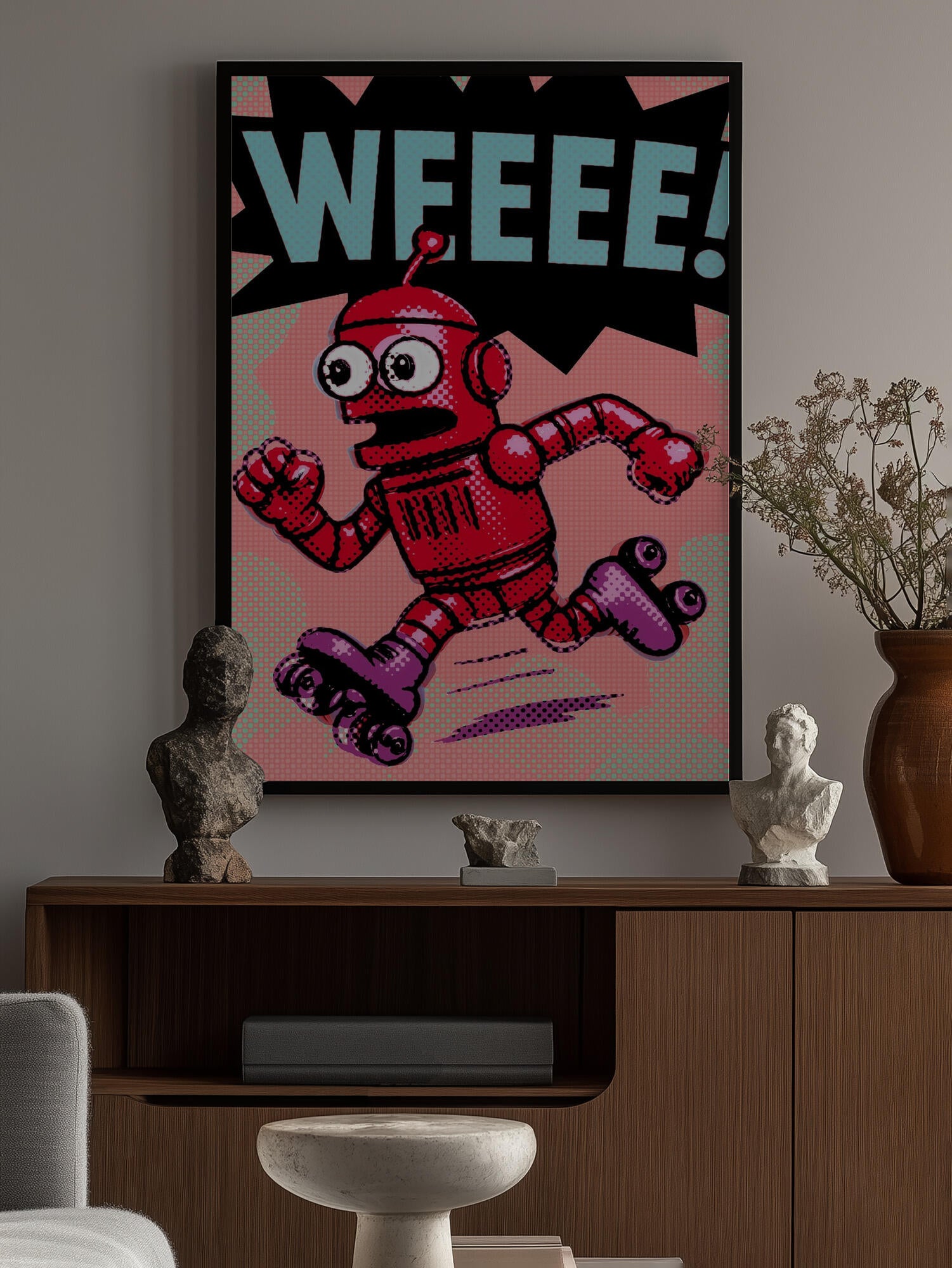 Running Pop Art Robot