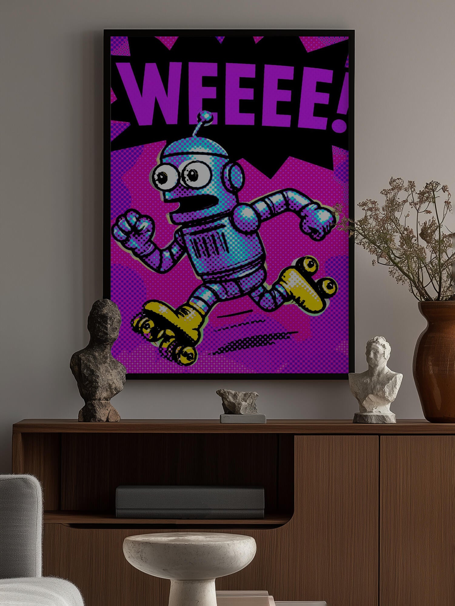 Pop Art Roller Robot