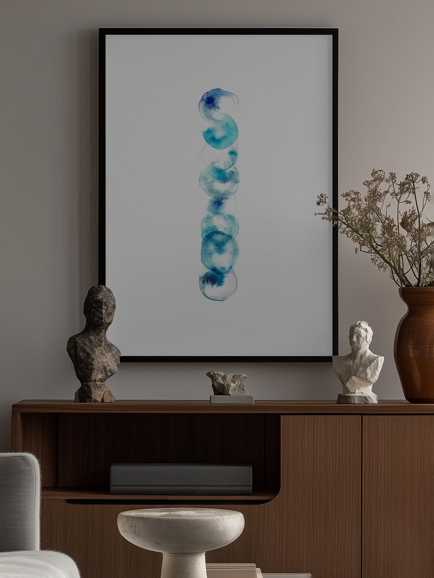 Serene Blue Circles