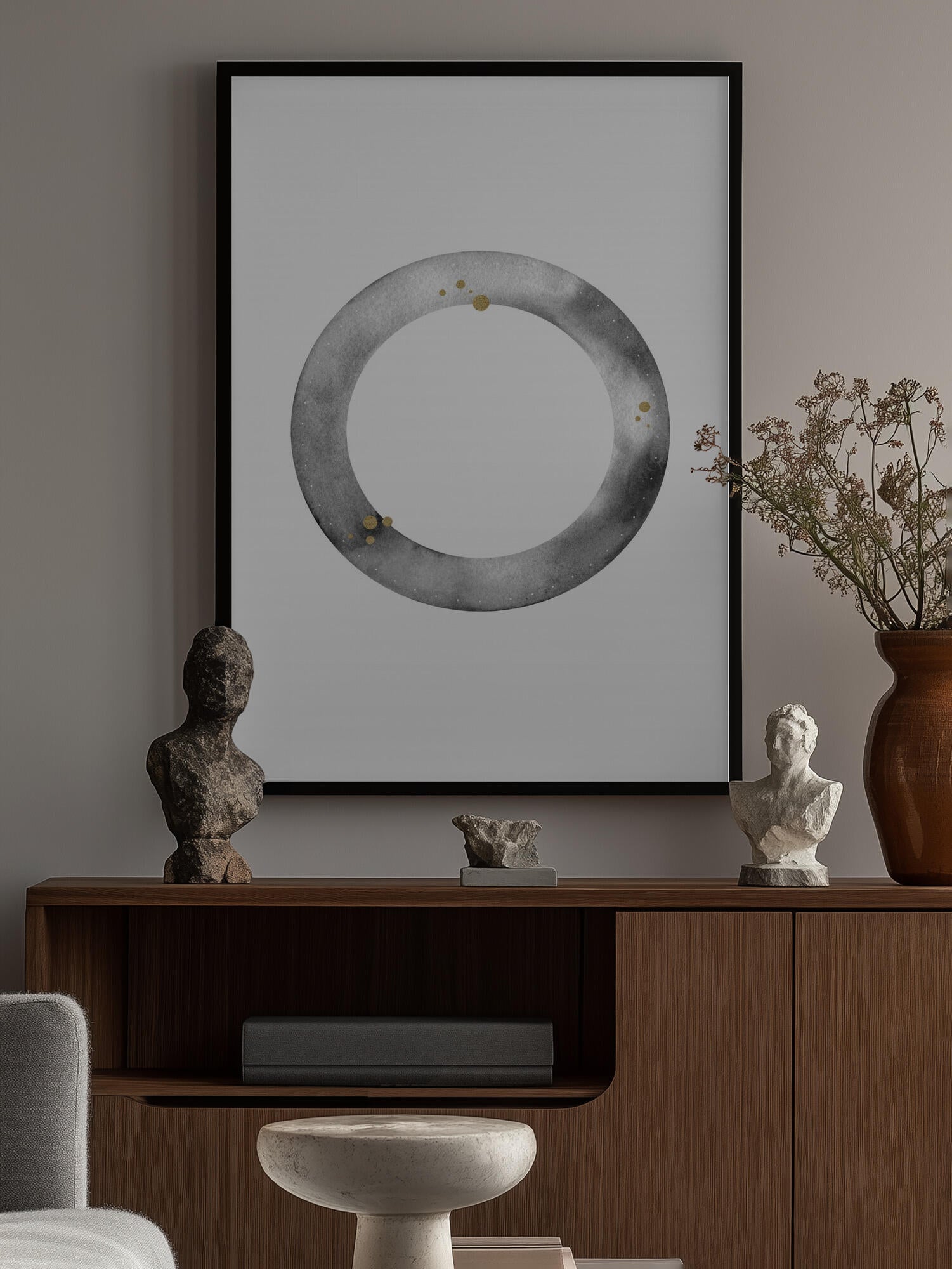 Golden Grey Circle
