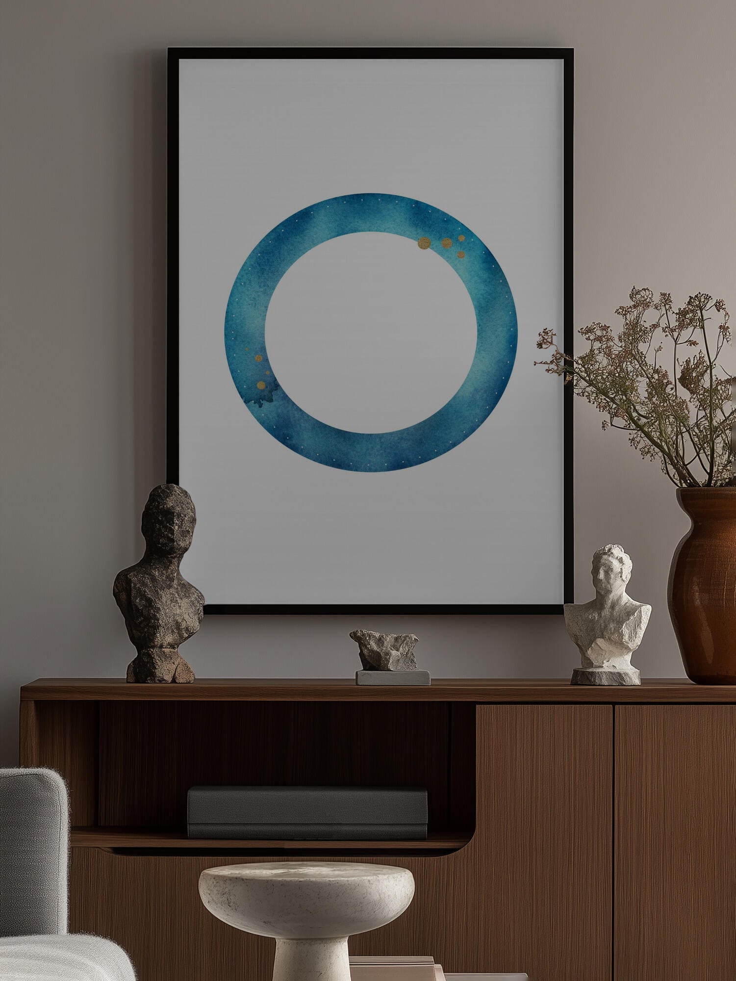 Blue Gold Cosmic Ring