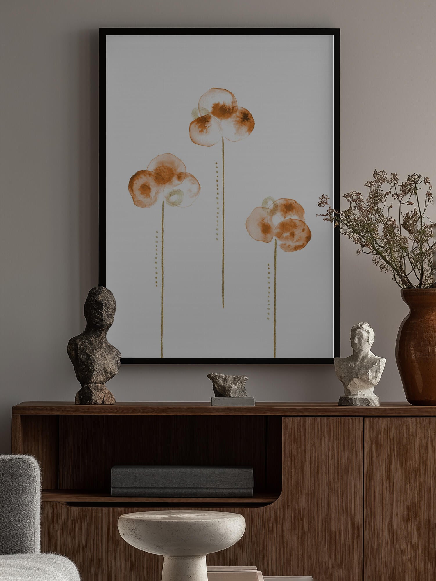 Minimalist Orange Blooms