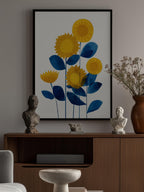 Blue and Yellow Sunflowers