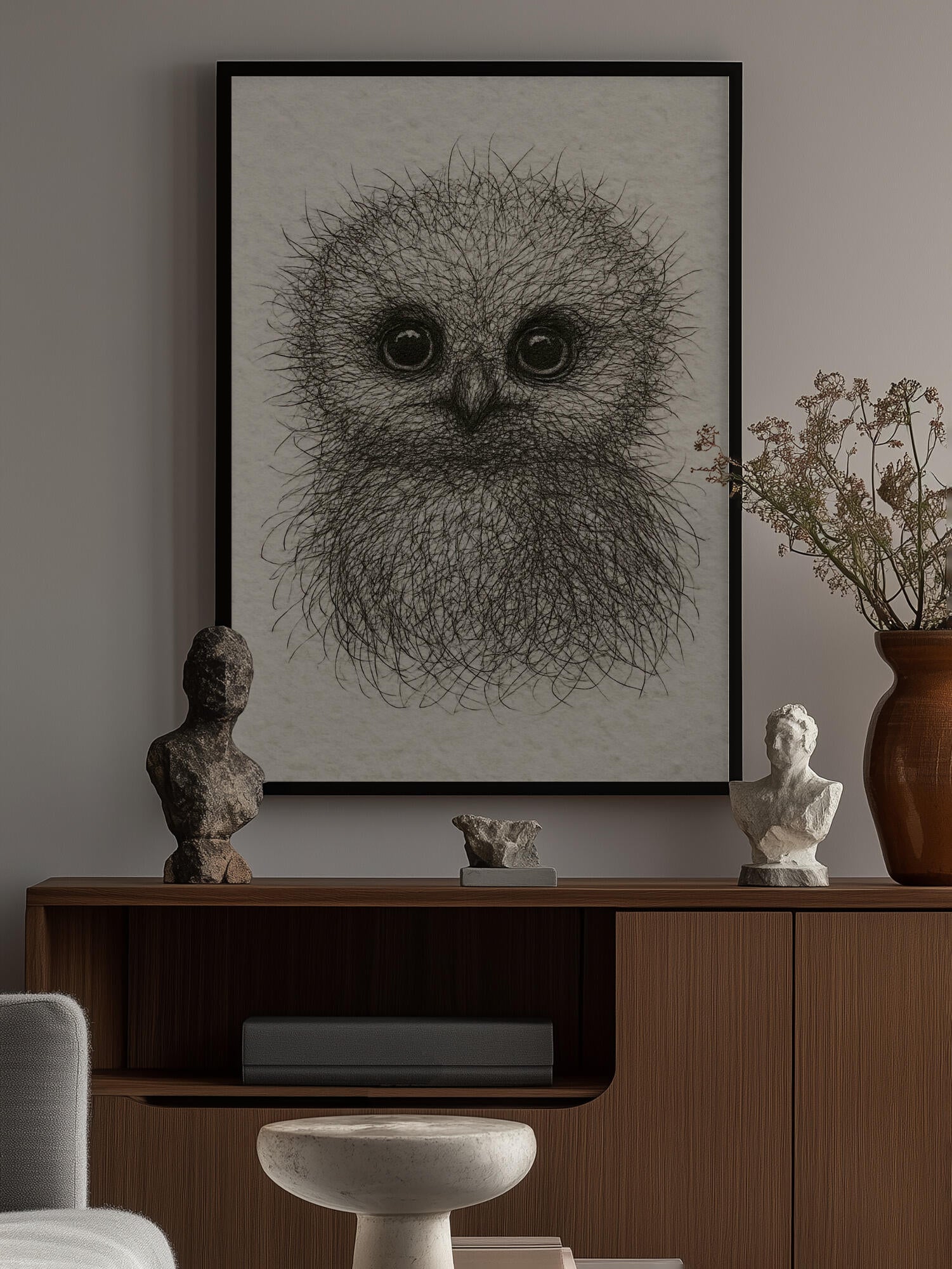 Cute Fluffy Baby Owl