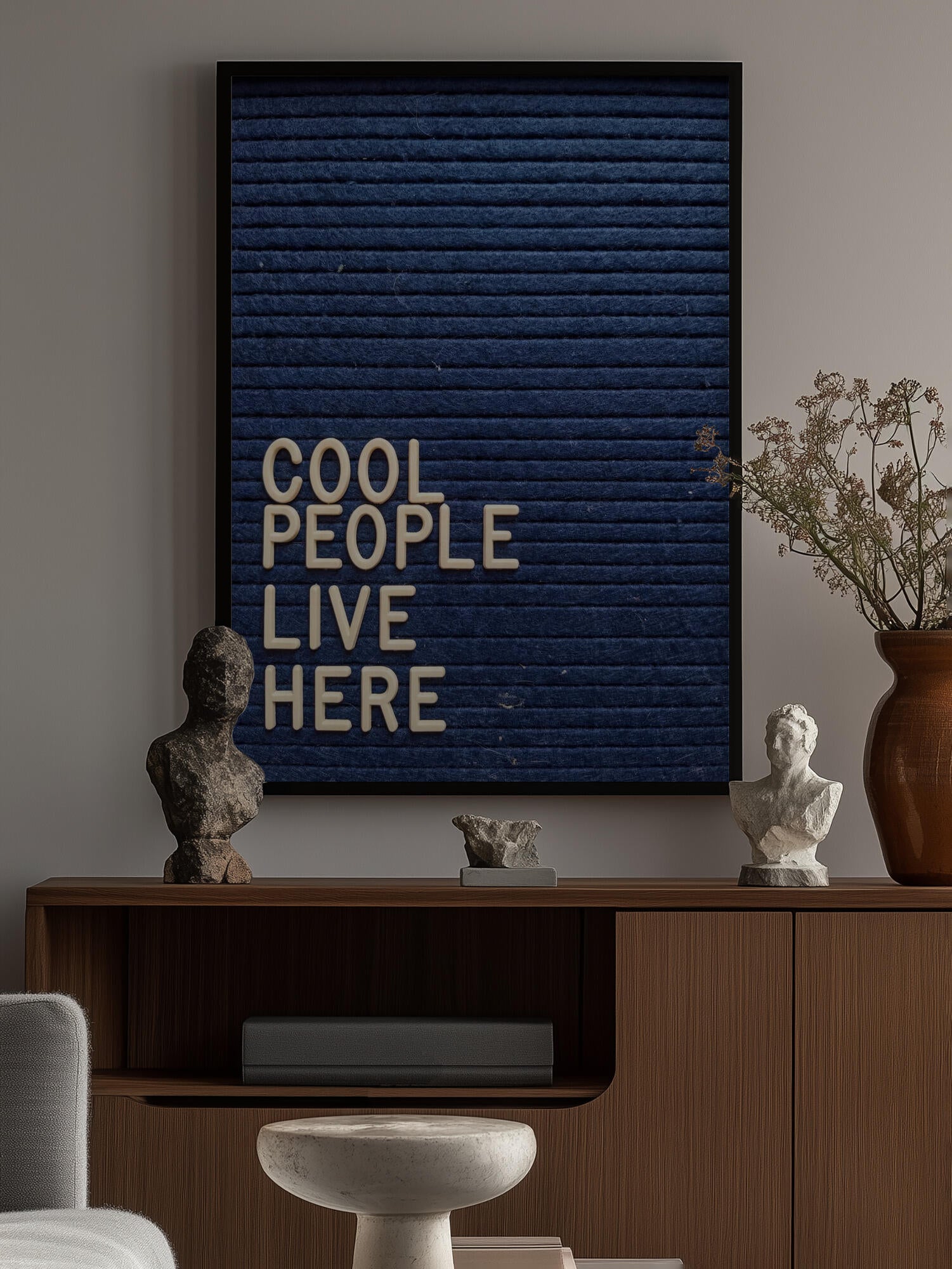 Cool People Live Here Letter Board