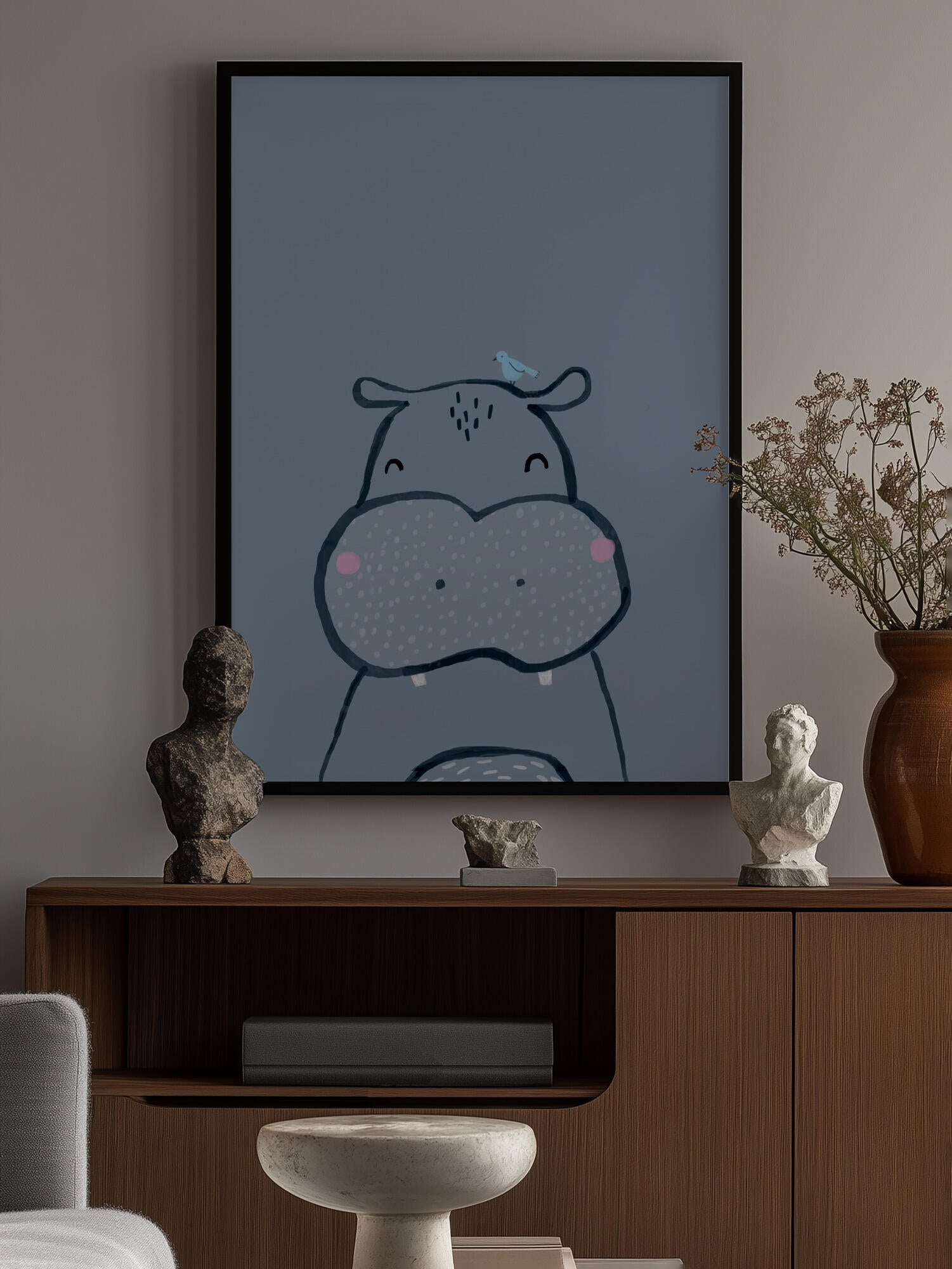 Sweet Hippo and Bird