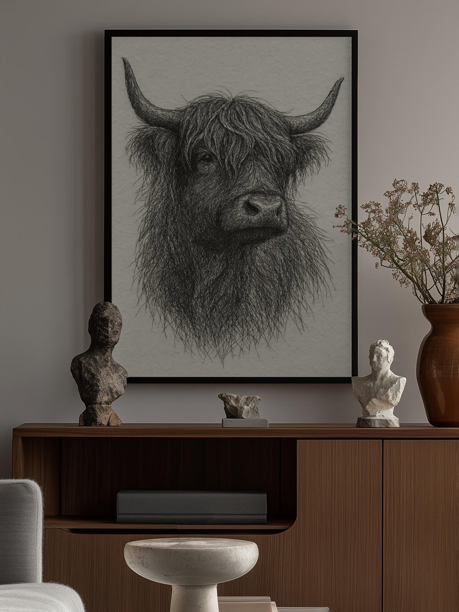 Shaggy Highland Bull