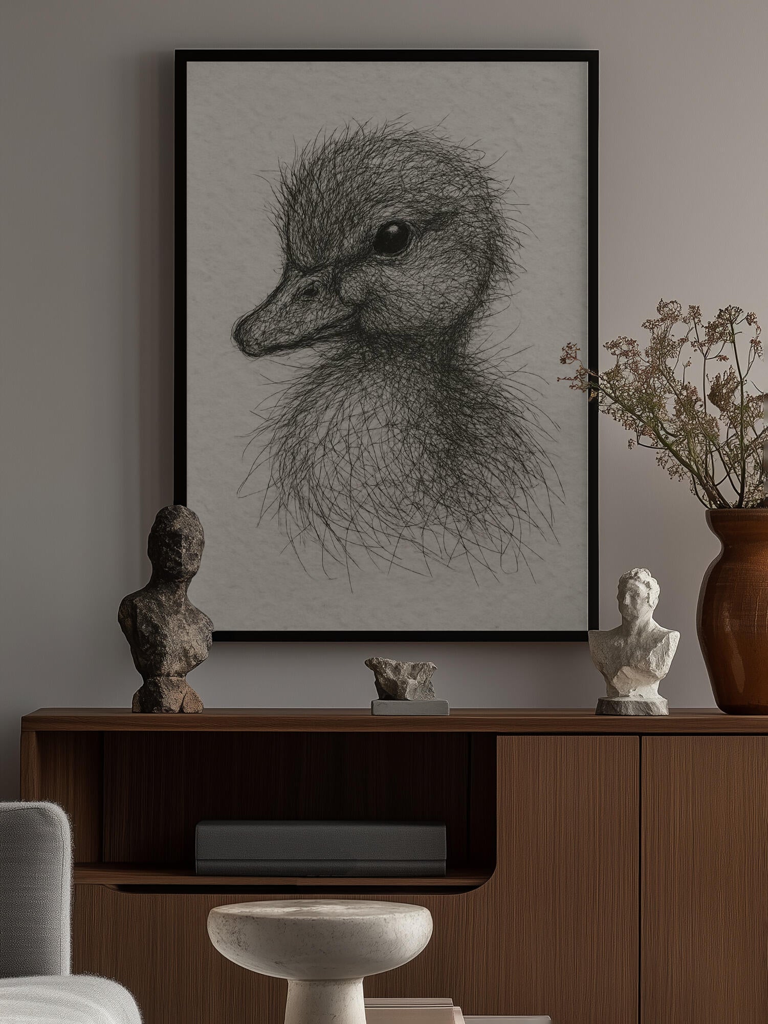 Fluffy Duckling Sketch