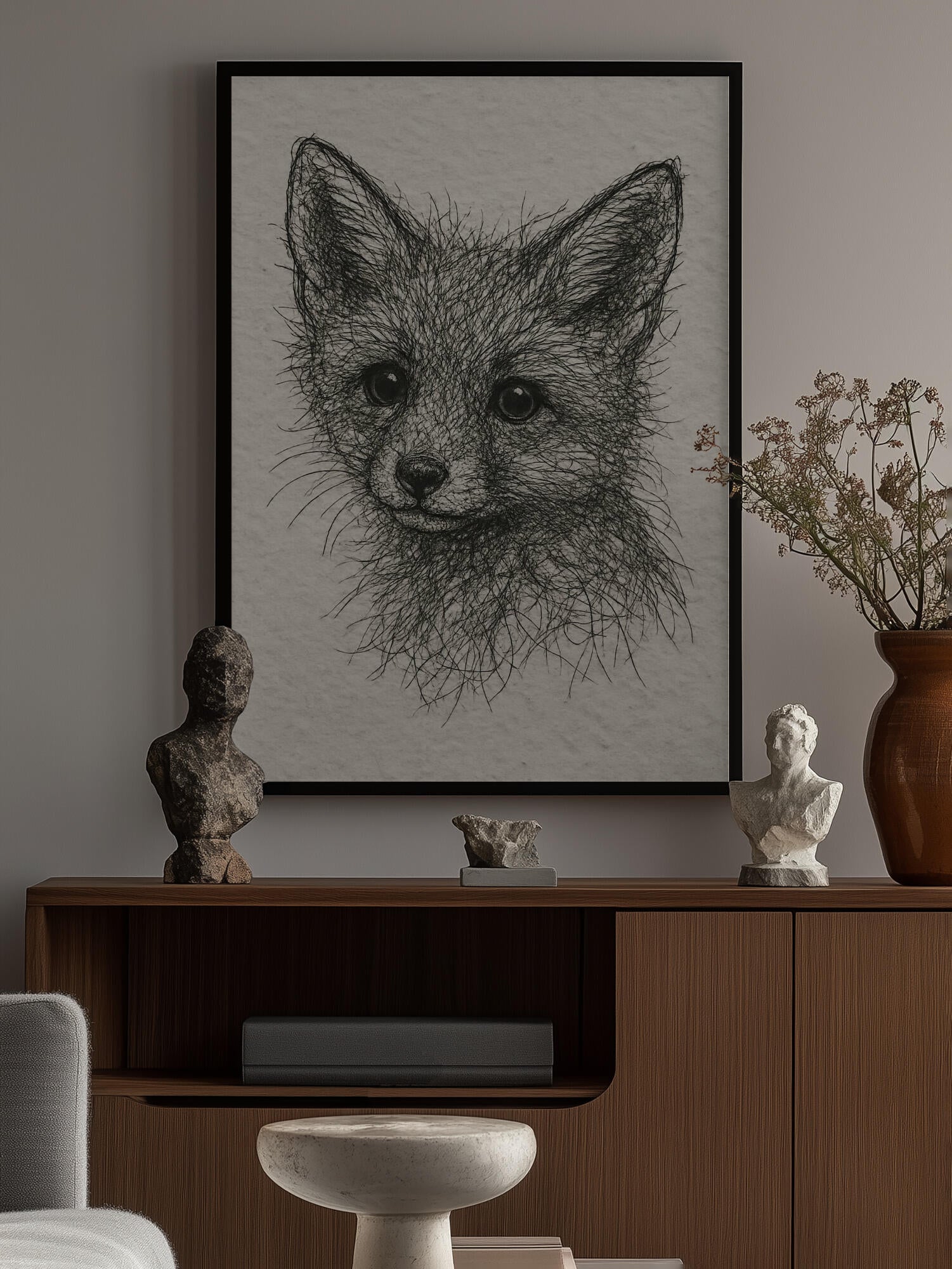 Cute Fox Kit Sketch