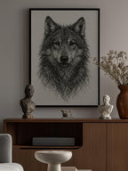 Detailed Wolf Drawing