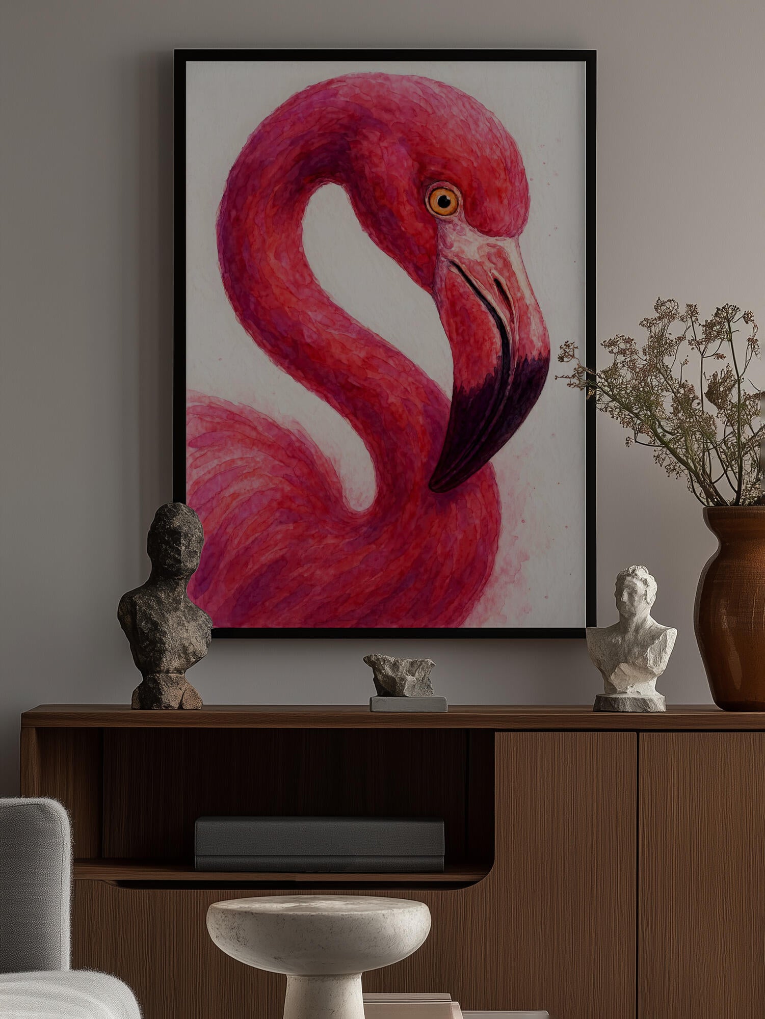 Elegant Pink Flamingo