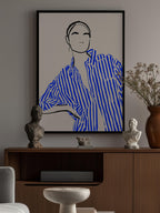 Chic Striped Portrait