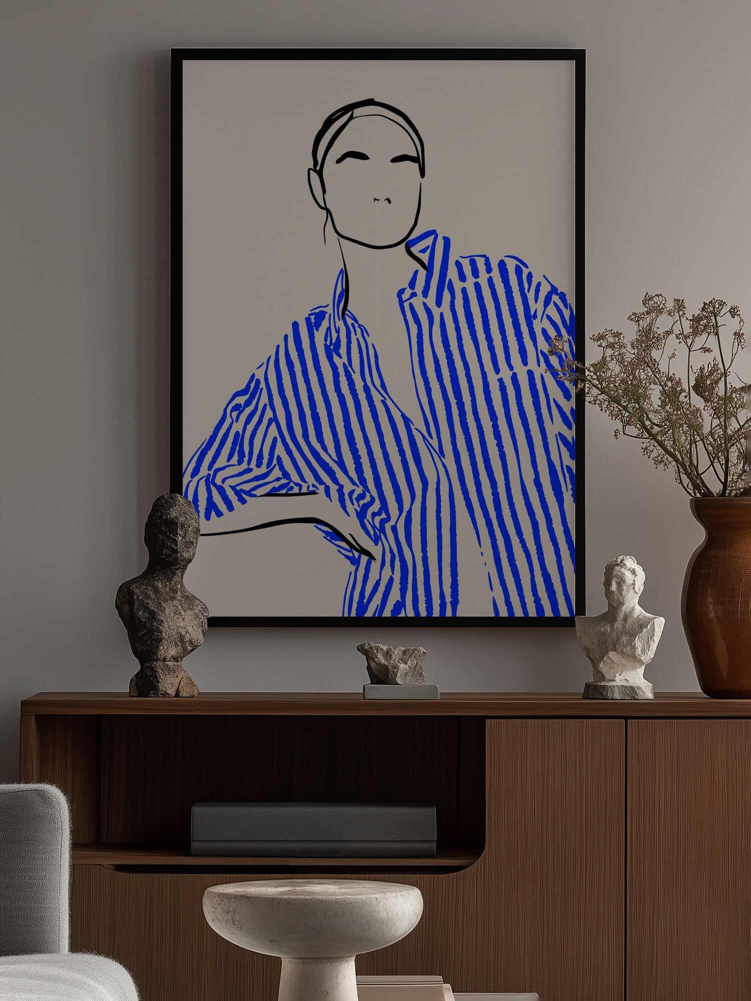 Chic Striped Portrait