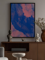 Blue Pink Abstract Strokes