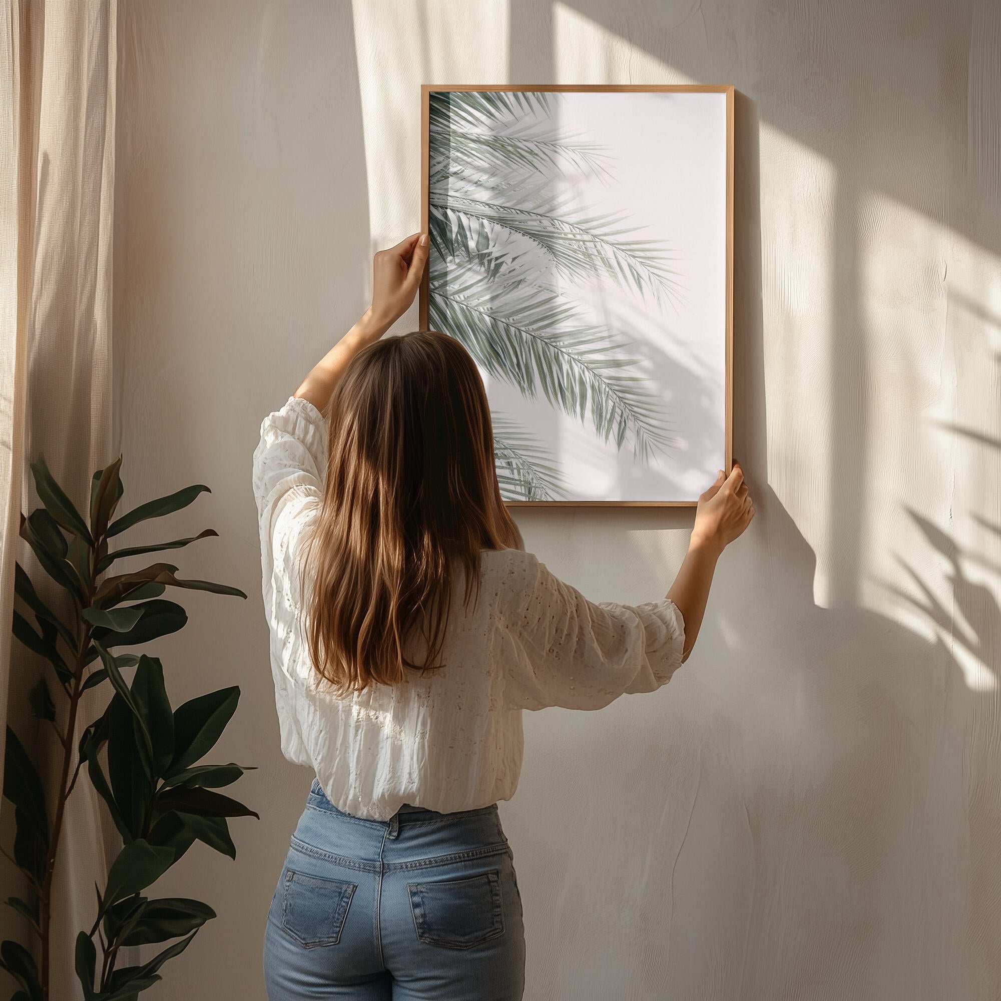 Blush Palm Leaves