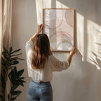 Blush and Brown Abstract