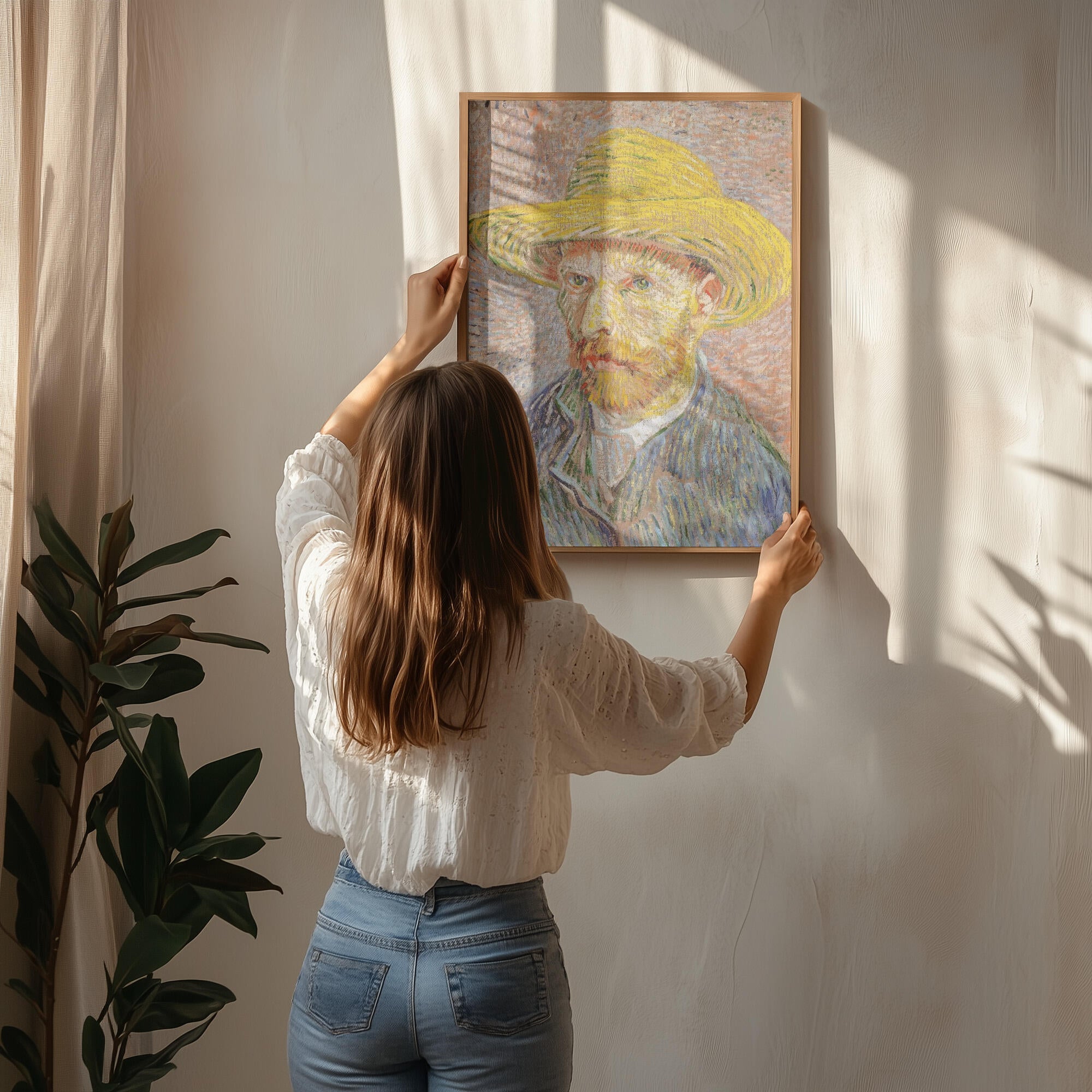 Self Portrait With Straw Hat