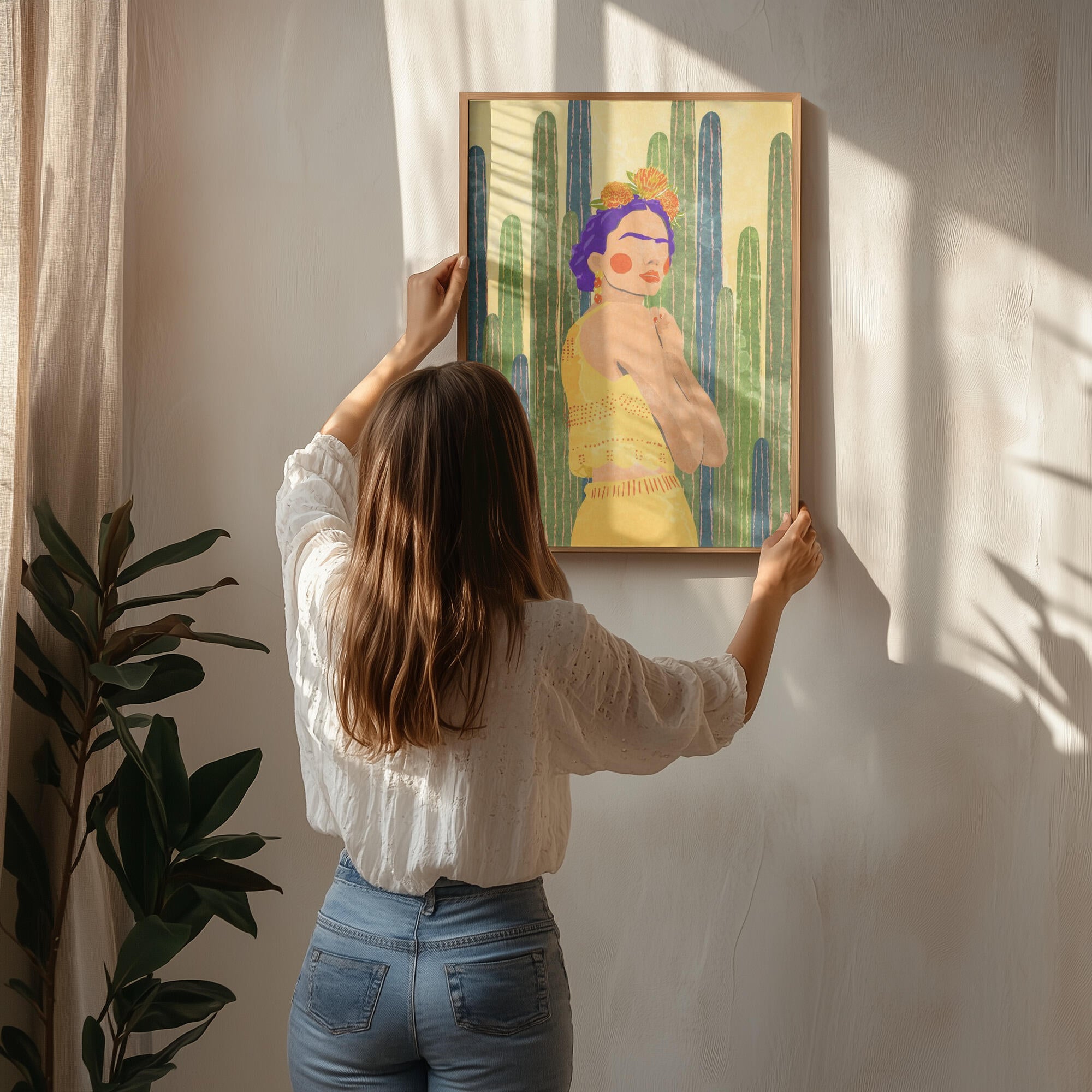Frida and cacti