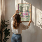 Woman reads on balcony