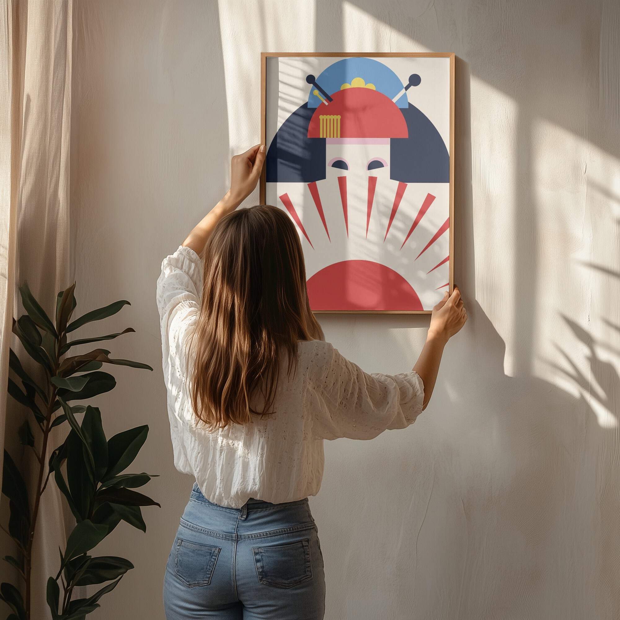 Geisha Girl Retro Minimalist Design