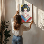 Geisha Girl Geometric Illustration