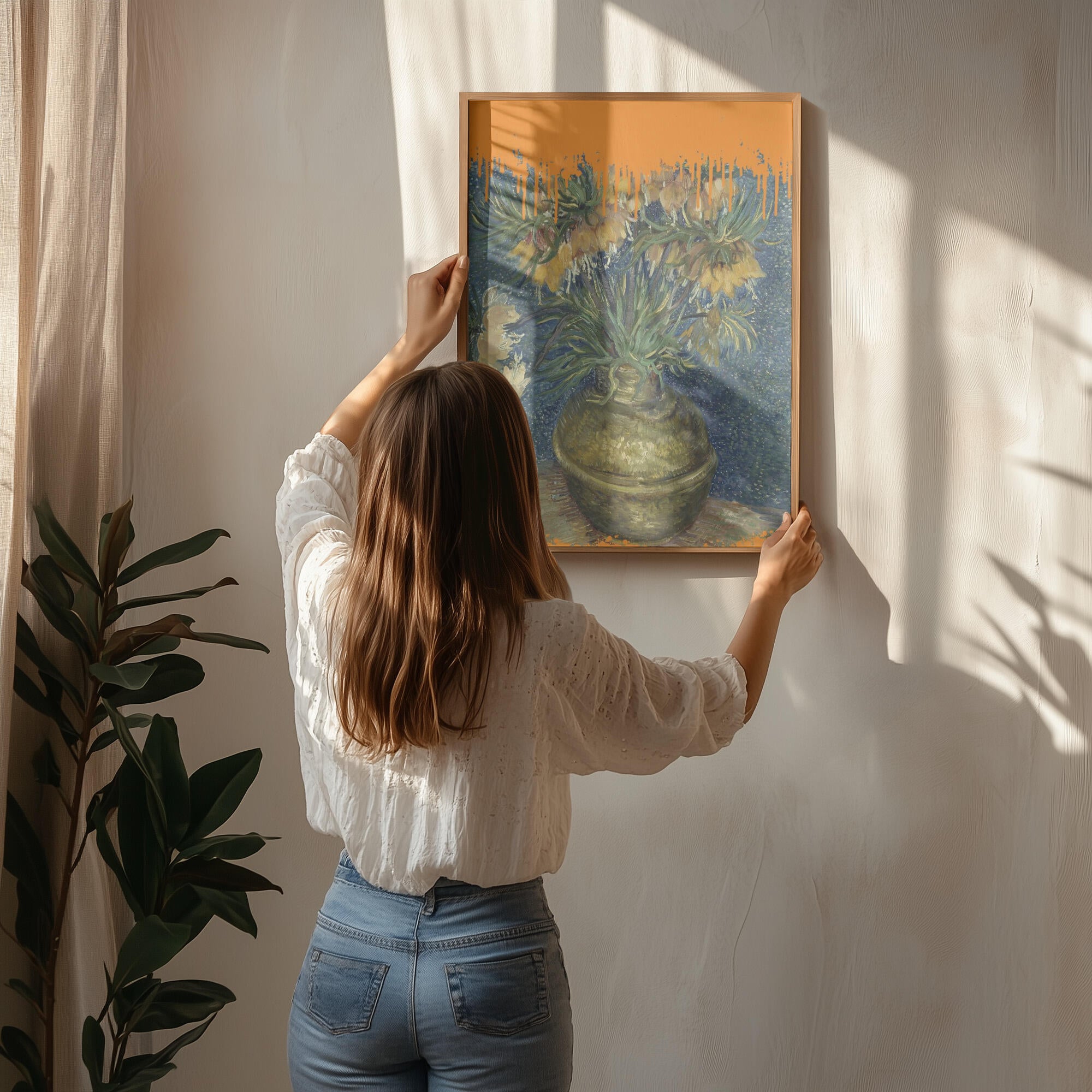 Collage Sunflowers and the splash Van Gogh