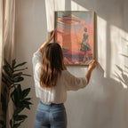 Retro-futuristic Scene With A Woman