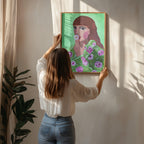 Woman Smoking a Flower