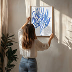 Blue Aquatic Plant Poster 4