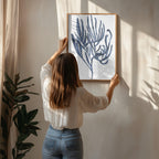 Blue Aquatic Plant Poster 3