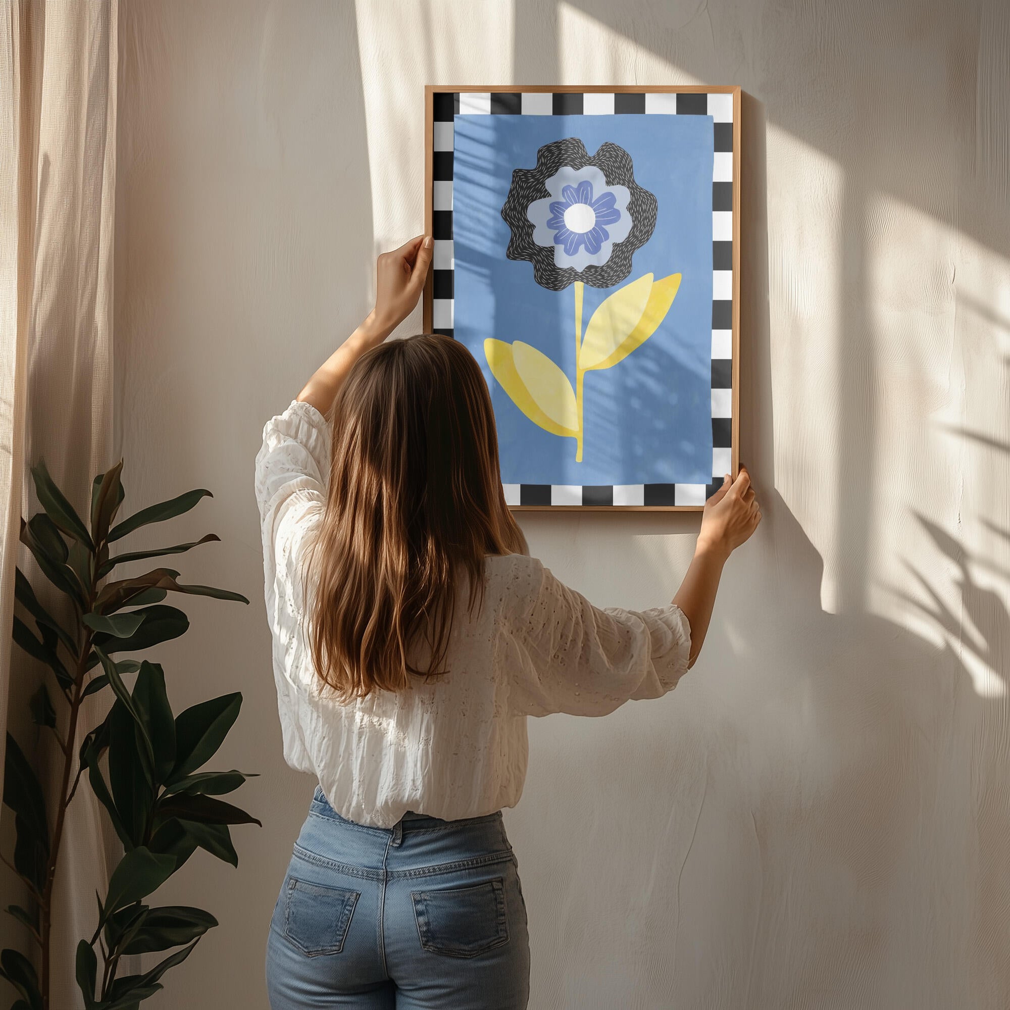 Flower with a Blue and Black Petal