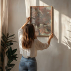Organic Shapes in Earthy Tones of Brown and Green