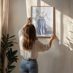 Flowers in a striped vase II