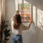 New Orleans Louisiana Vintage Travel Poster