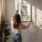 Watch Your Tongue Badass Pin-Up Cowgirl &amp; Rattlesnake